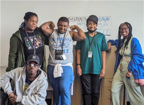 Students at the food coop